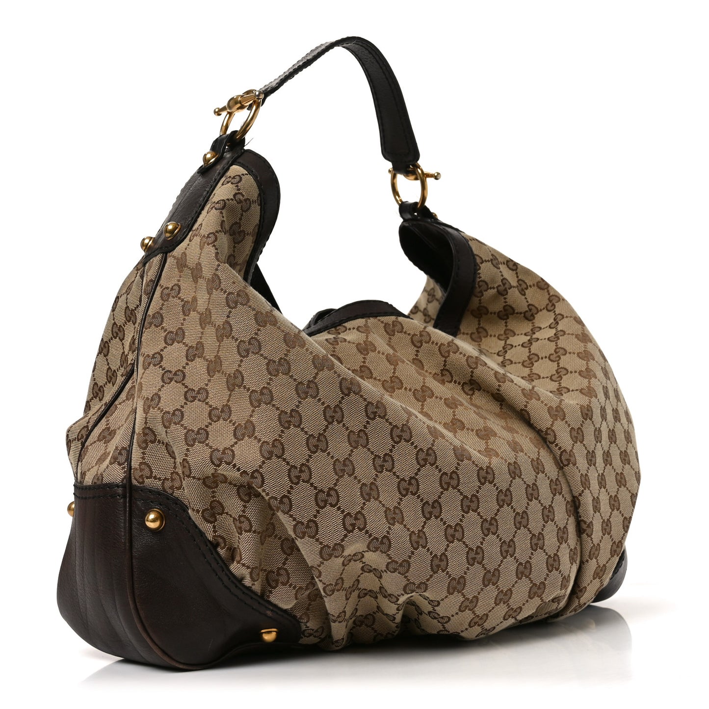 Monogram Large Jockey Hobo Dark Brown