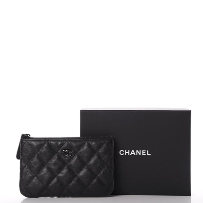 Chanel Crumpled Calfskin Quilted Small Cosmetic Case So Black 8 of 8