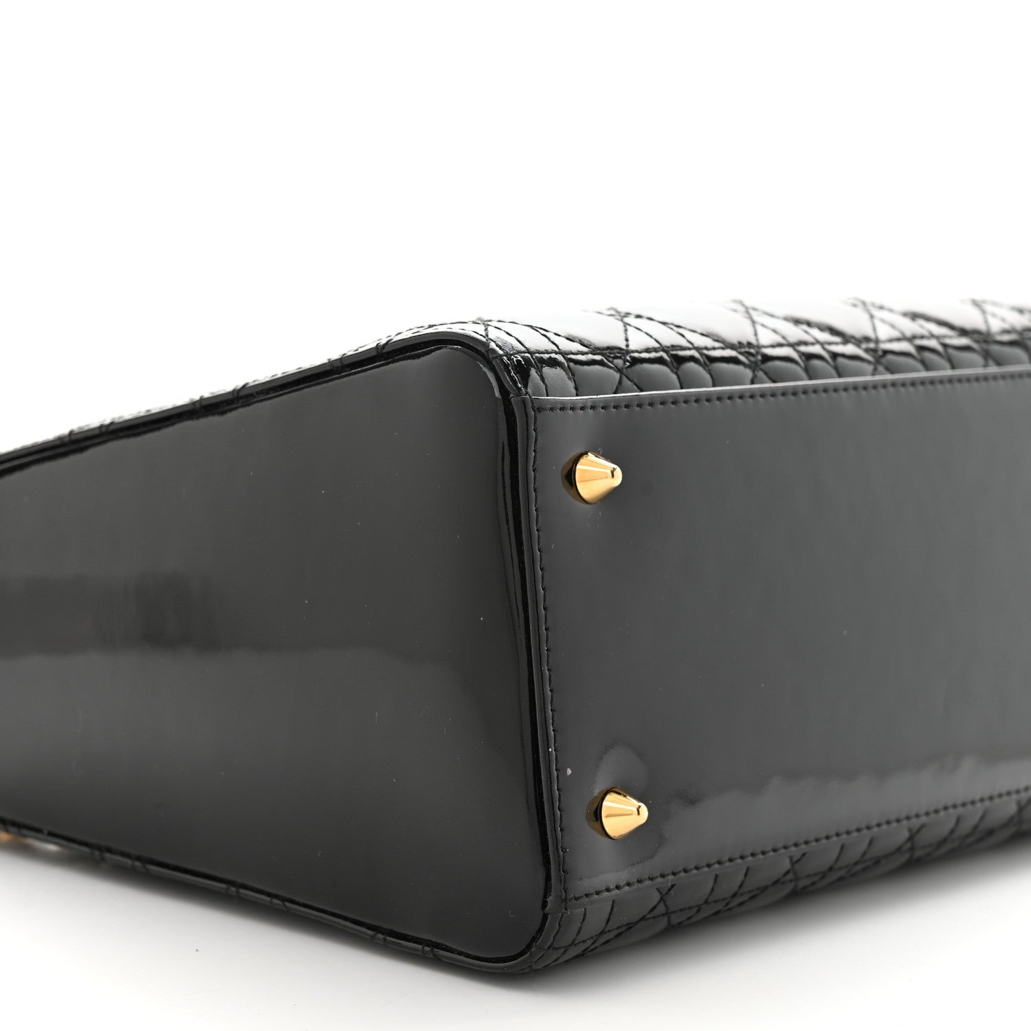 Christian Dior Patent Cannage Medium Lady Dior Black 9 of 14