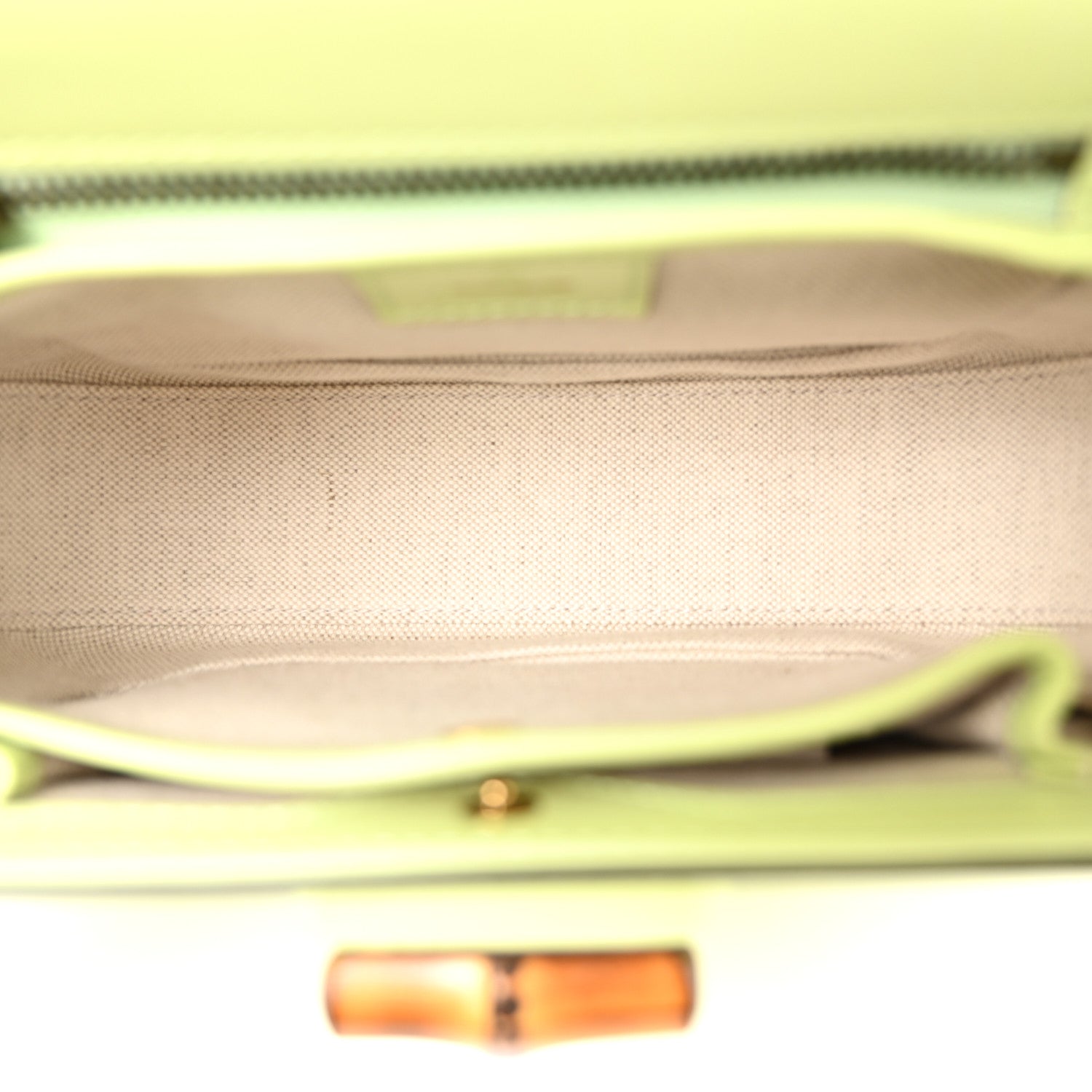 Gucci Boarded Dyana Lux Calfskin Web Small Bamboo 1947 Top Handle Bag Light Green 6 of 12