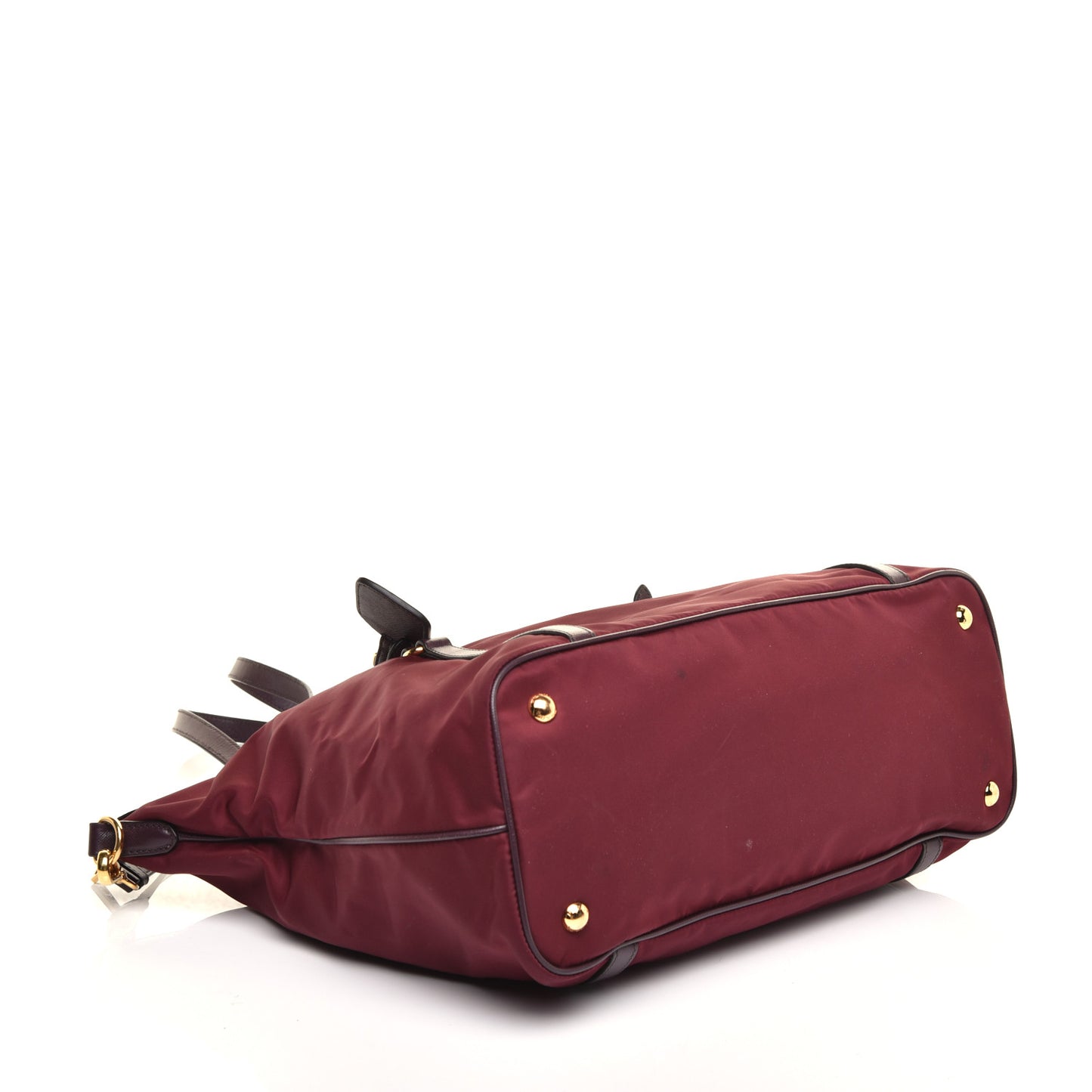 Tessuto Nylon Saffiano Tote Granato