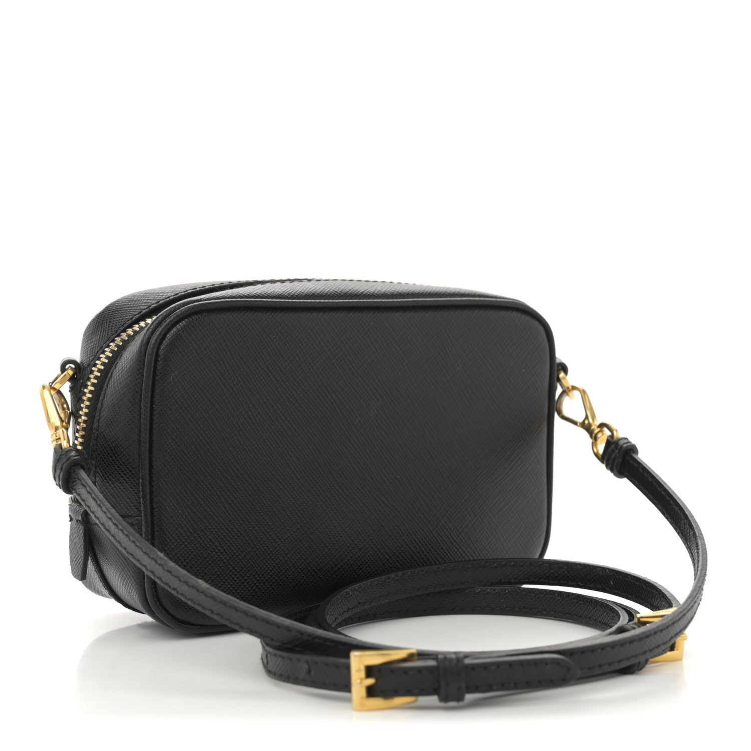 Prada Saffiano Mini Camera Crossbody Bag Black 3 of 10