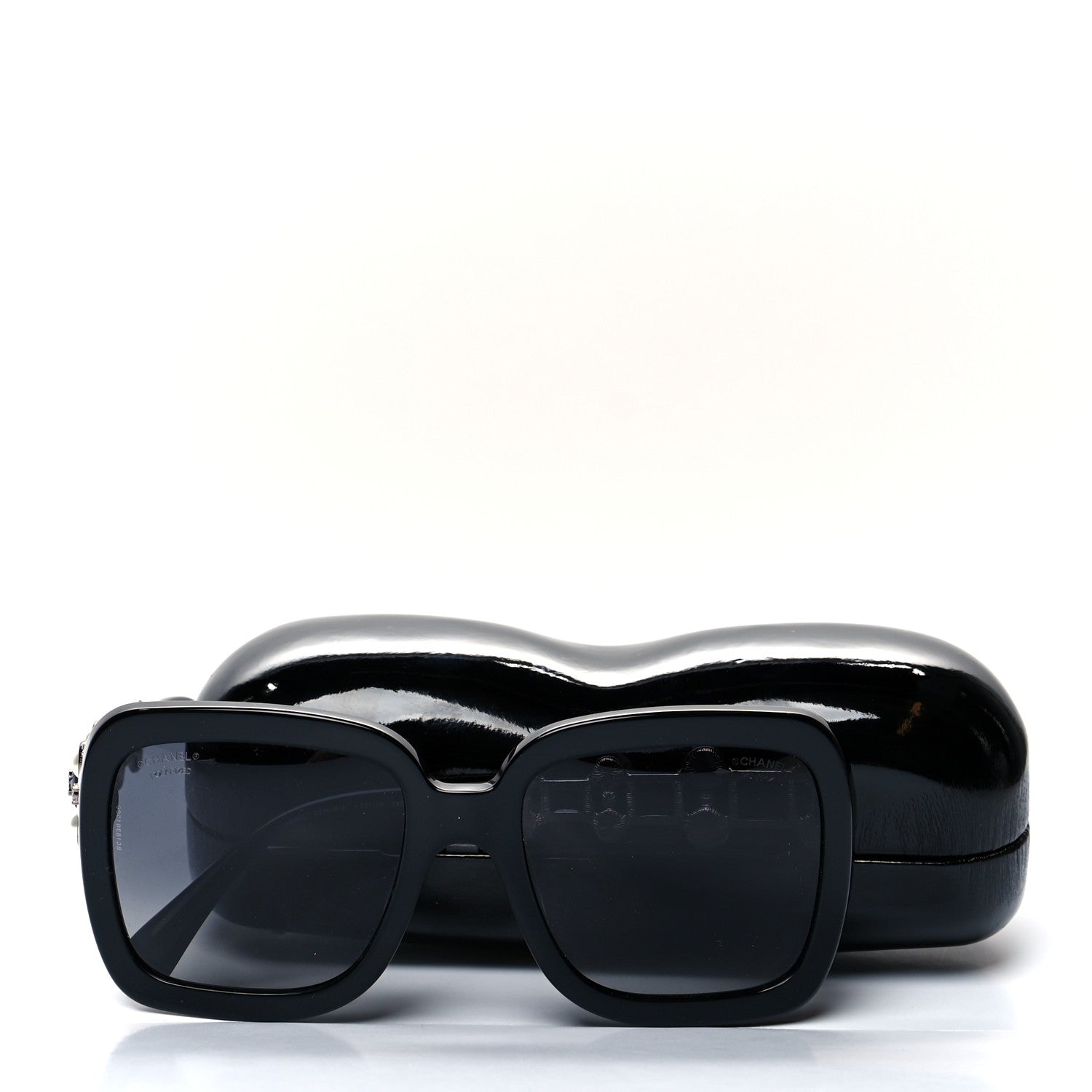 Chanel Pearl Crystal Bijoux Polarized Sunglasses 5335-B-A Black 8 of 8