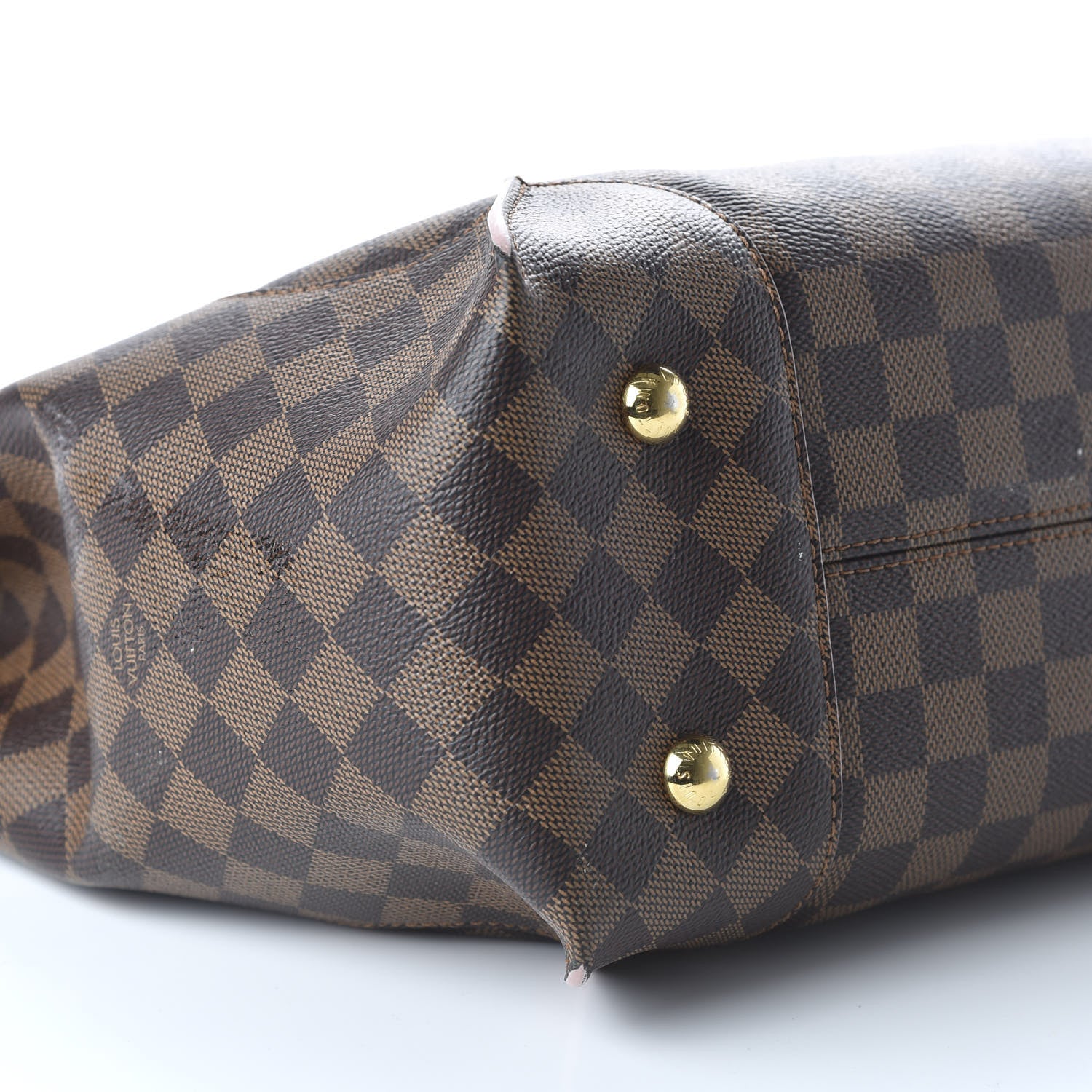 Louis Vuitton Damier Ebene Caissa Hobo Rose Ballerine 6 of 10