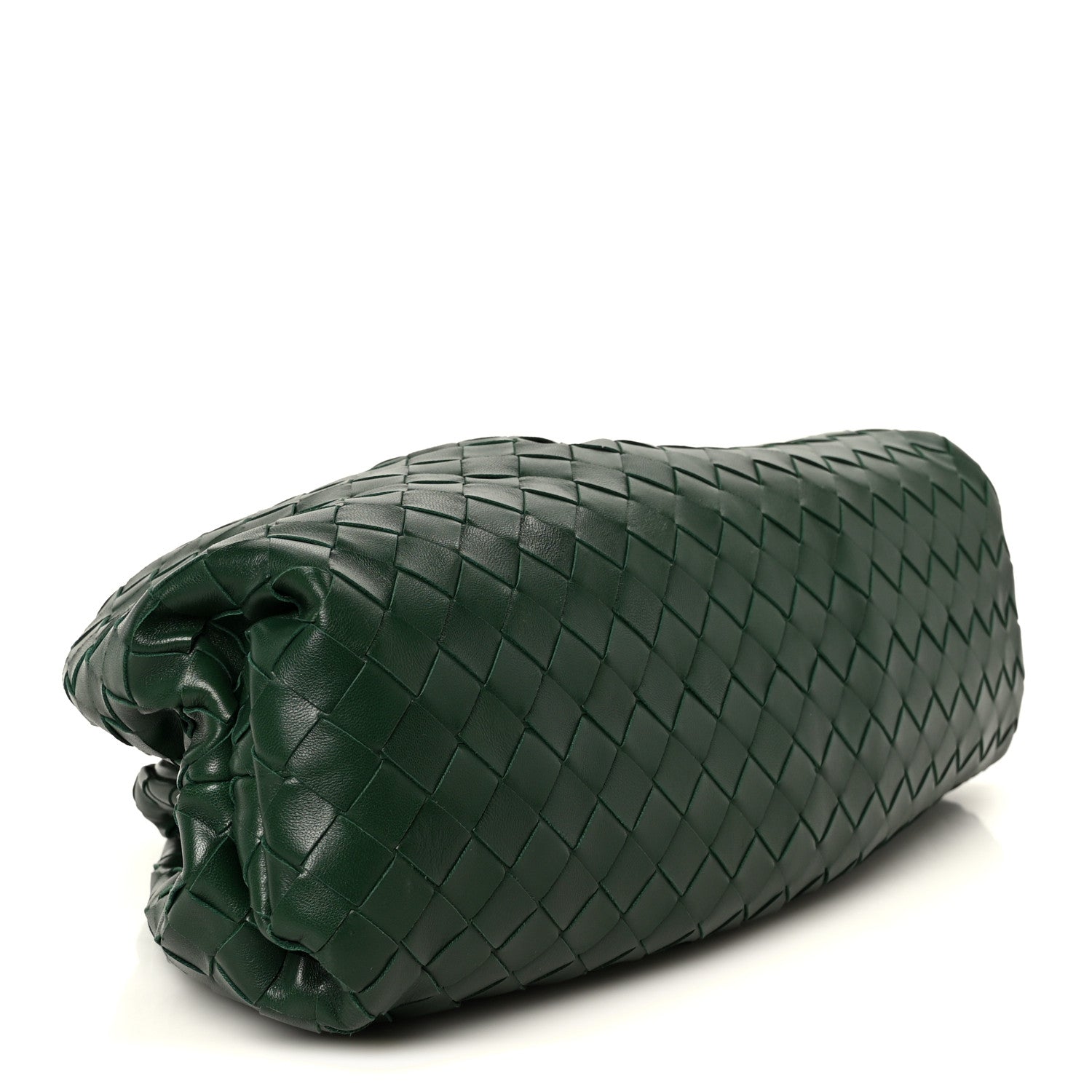 Bottega Veneta Nappa Maxi Intrecciato The Pouch Oversized Clutch Racing Green 4 of 11