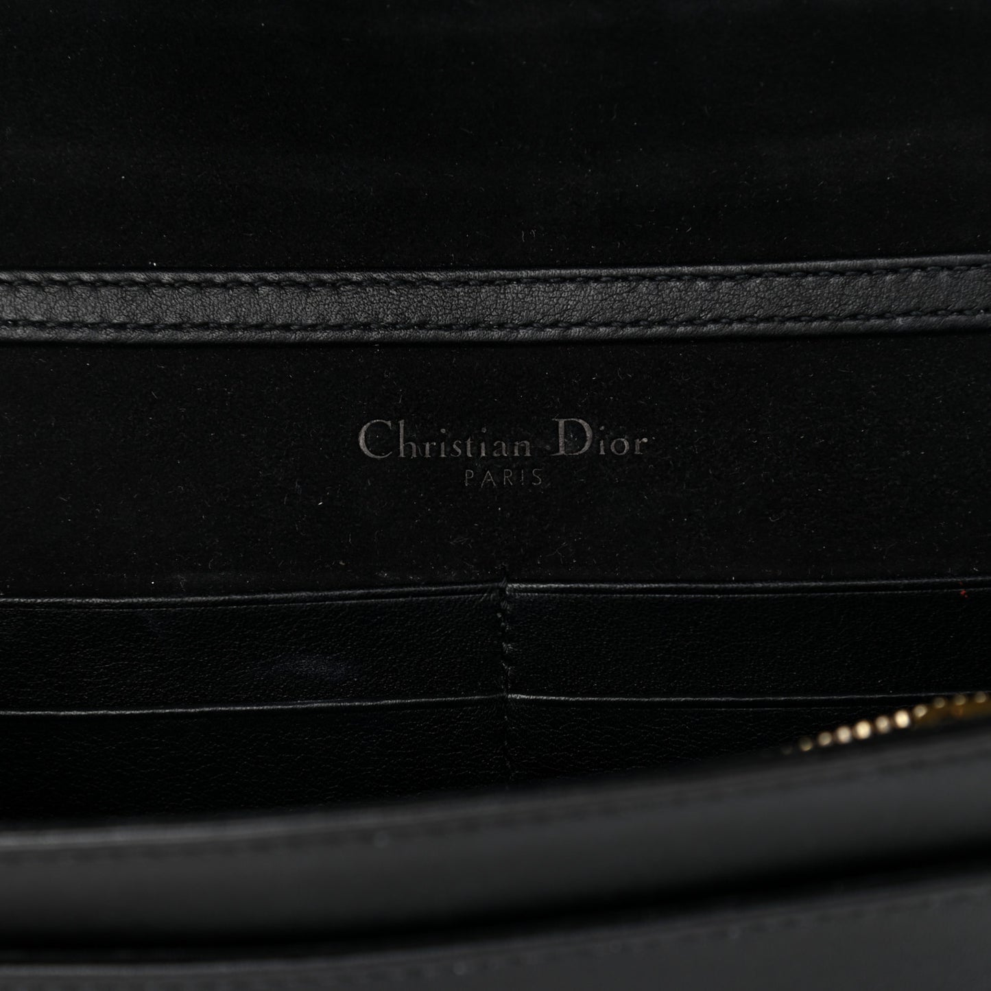 Lambskin Studded Micro Diorama Flap Bag Black