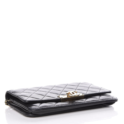 Chanel Lambskin Quilted Golden Class Wallet on Chain WOC Black 4 of 16