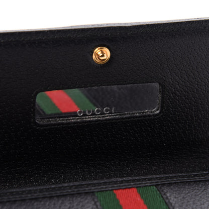 Gucci Calfskin Web Ophidia Wallet On Chain Black 8 of 11