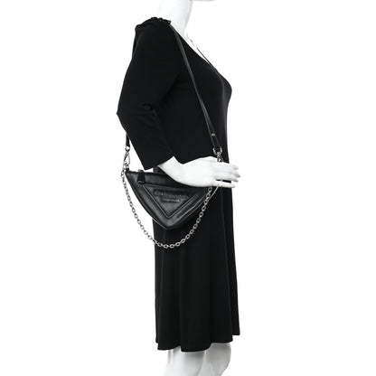 Prada Grace Lux Triangle Logo Embossed Mini Triangle Bag Black 2 of 11