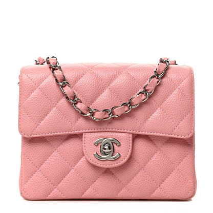 Chanel Caviar Quilted Mini Square Flap Pink 1 of 9