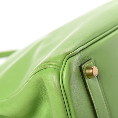 Hermes Veau Gulliver Birkin 35 Vert Cru 16 of 18
