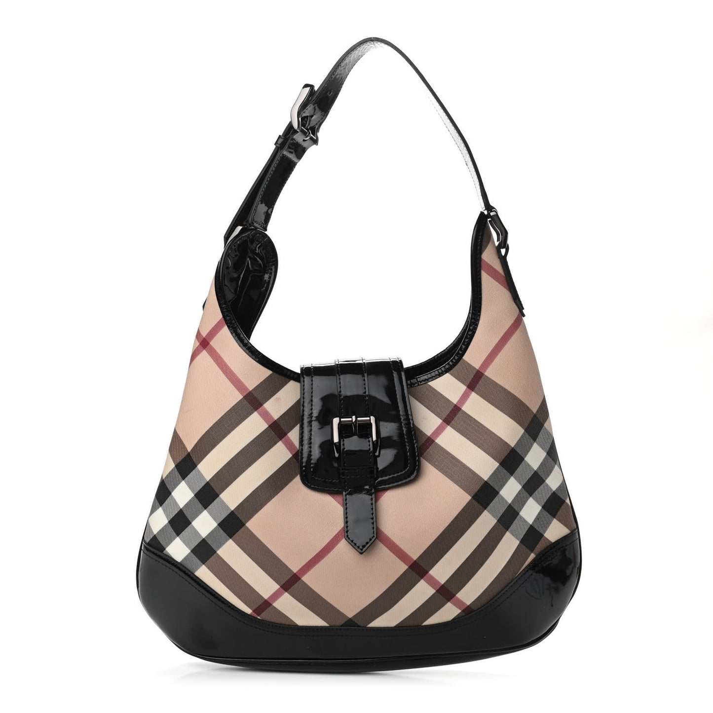 Patent Nova Check Brook Hobo Black