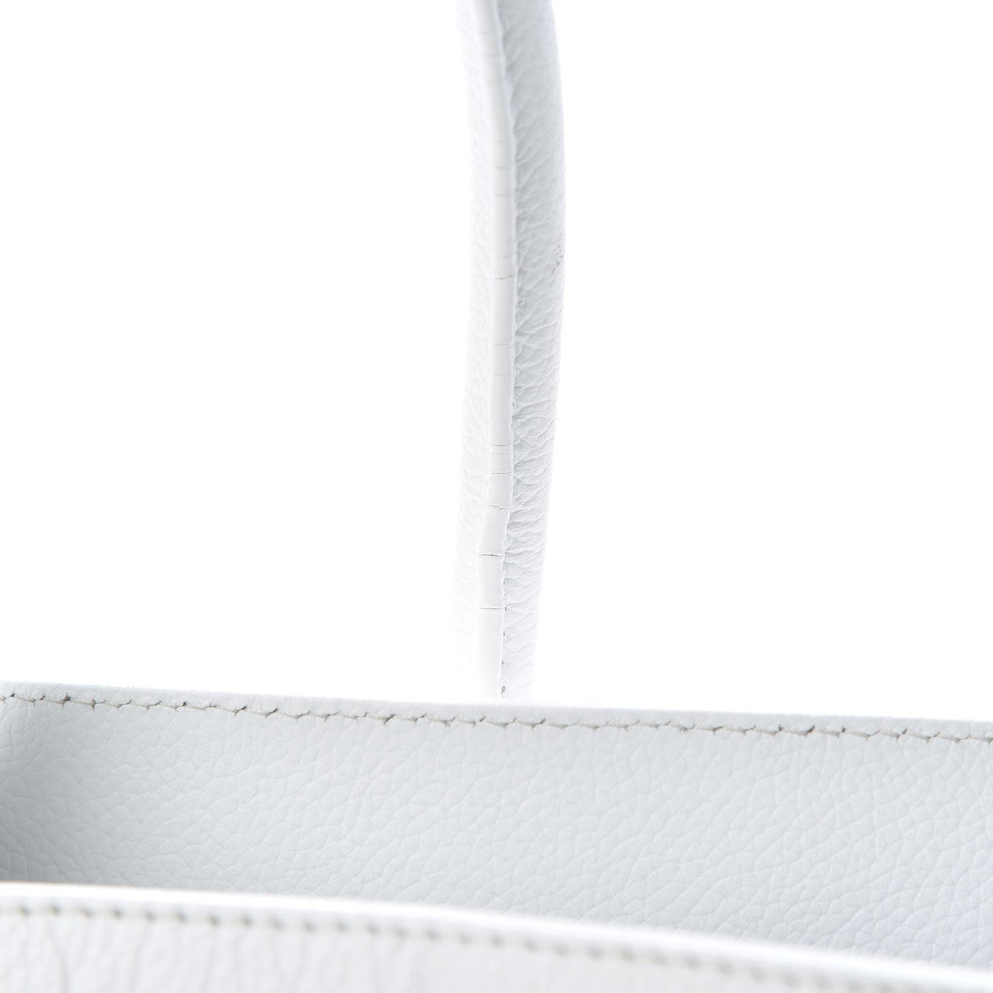 Calfskin Cerf Executive Shopper Tote White