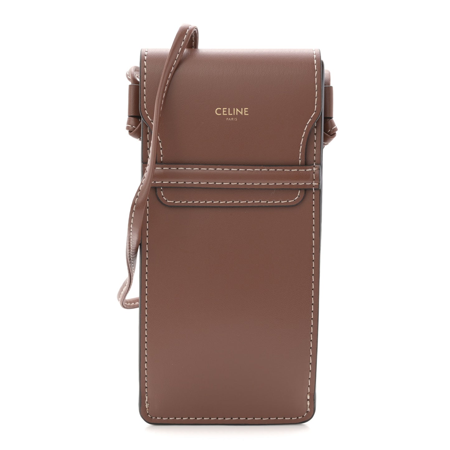 Smooth Calfskin Sunglasses Pouch Tan
