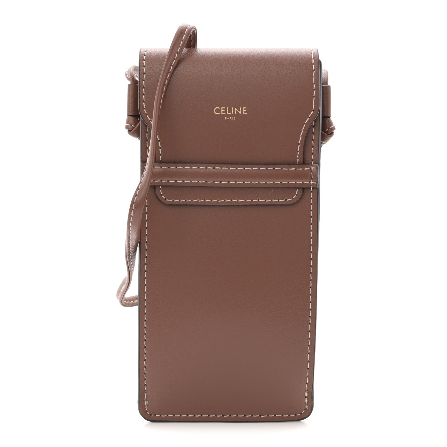 Celine Smooth Calfskin Sunglasses Pouch Tan 1 of 10
