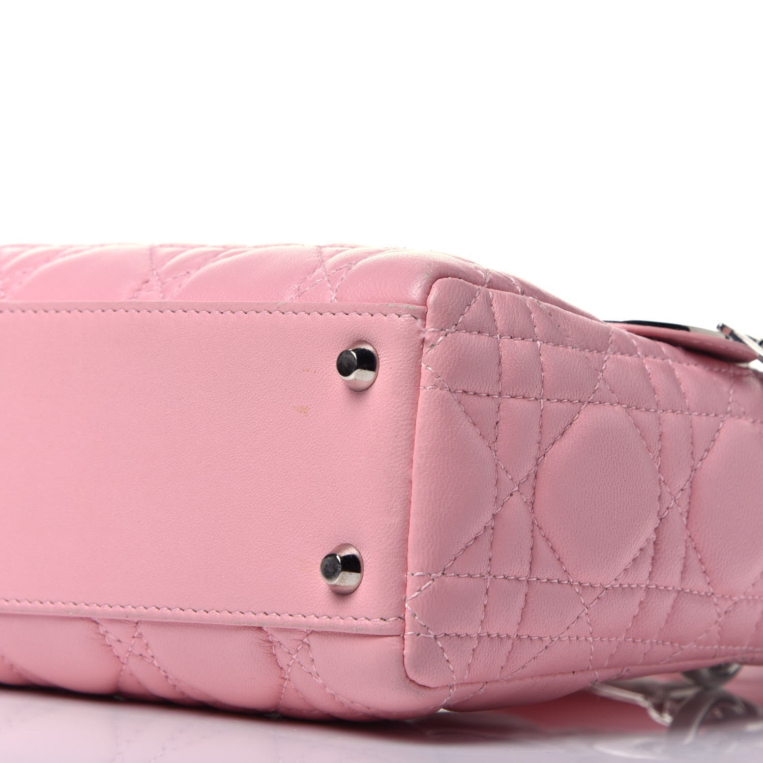 Christian Dior Lambskin Cannage Mini Lady Dior Rose Clair 8 of 9