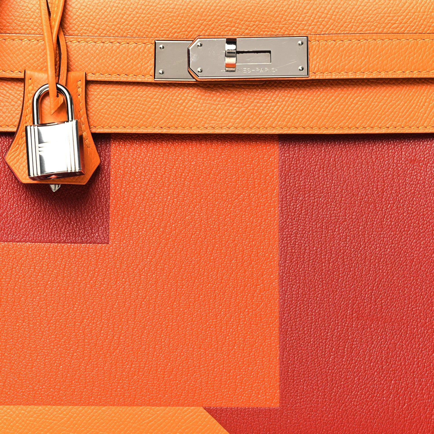Hermes Epsom Chevre Mysore Kellygraphie Lettre R Kelly Sellier 28 Abricot Brique Feu 8 of 11