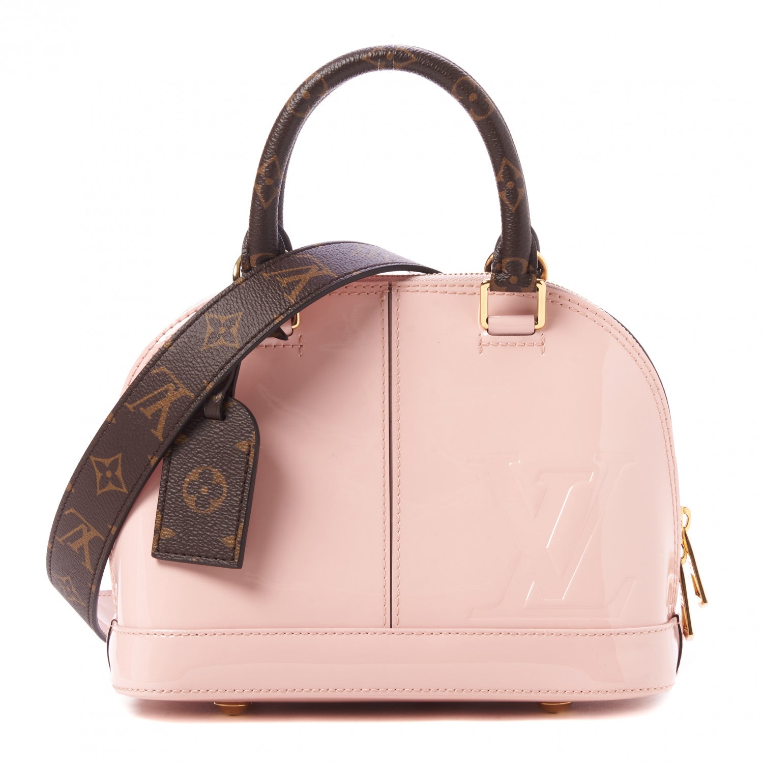 Louis Vuitton Patent Monogram Alma BB Rose Ballerine 1 of 8