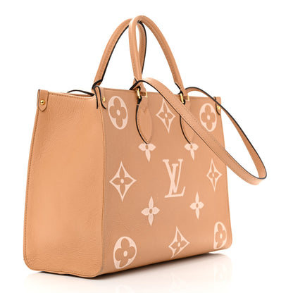 Louis Vuitton Empreinte Monogram Giant Onthego MM Arizona Creme 3 of 15