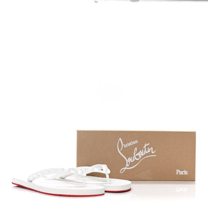 Christian Louboutin Rubber Spike Loubi Donna Flip Flop 39 White 6 of 6