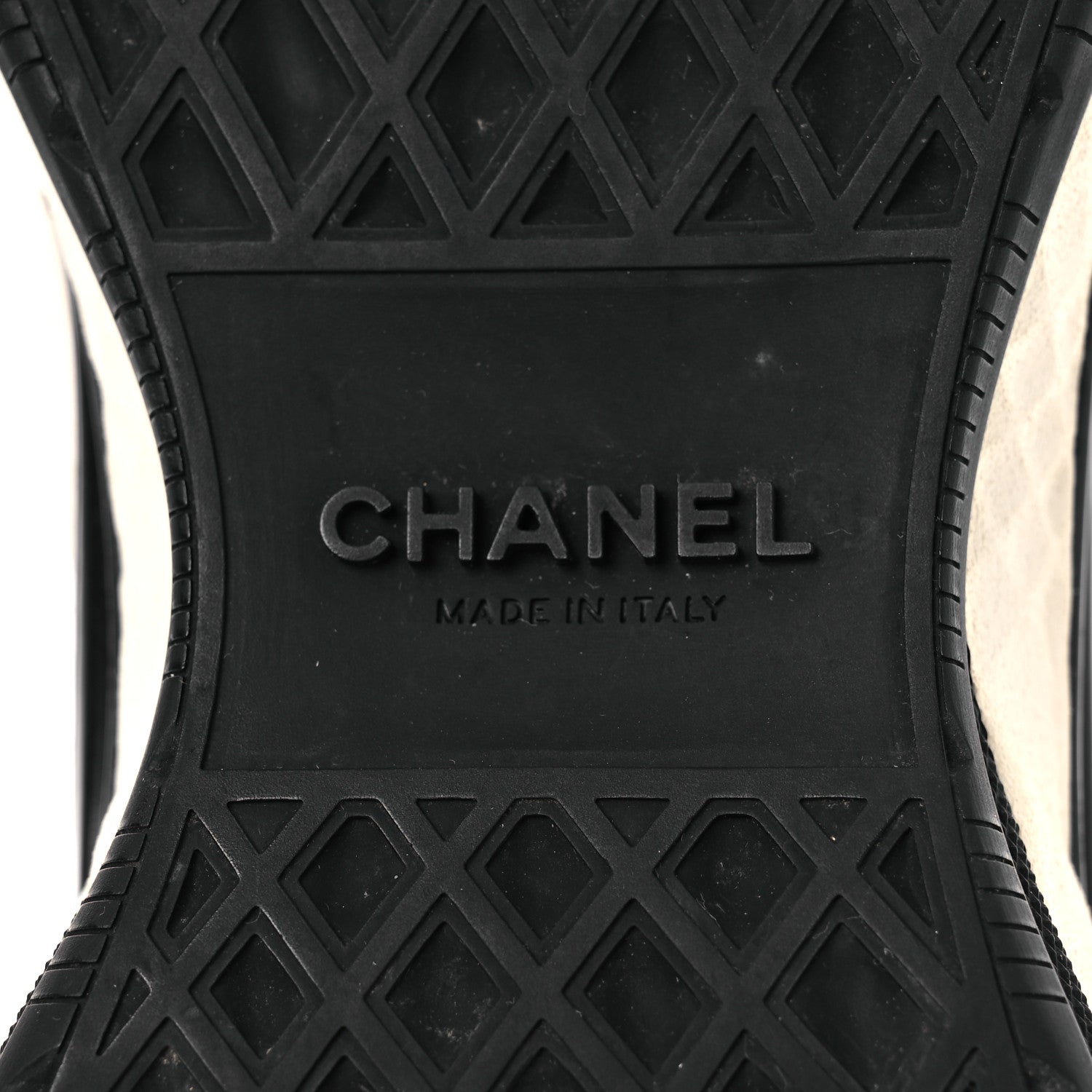 Chanel Fabric Suede Calfskin CC Sneakers 39.5 White Black 8 of 12