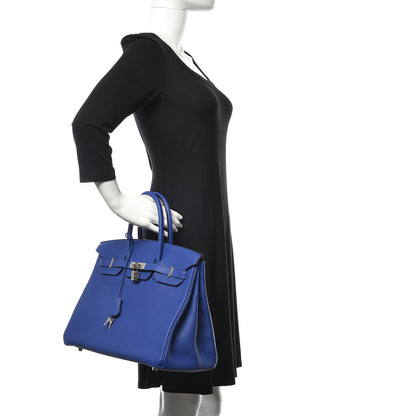 Hermes Togo Birkin 35 Bleu Electrique 2 of 31