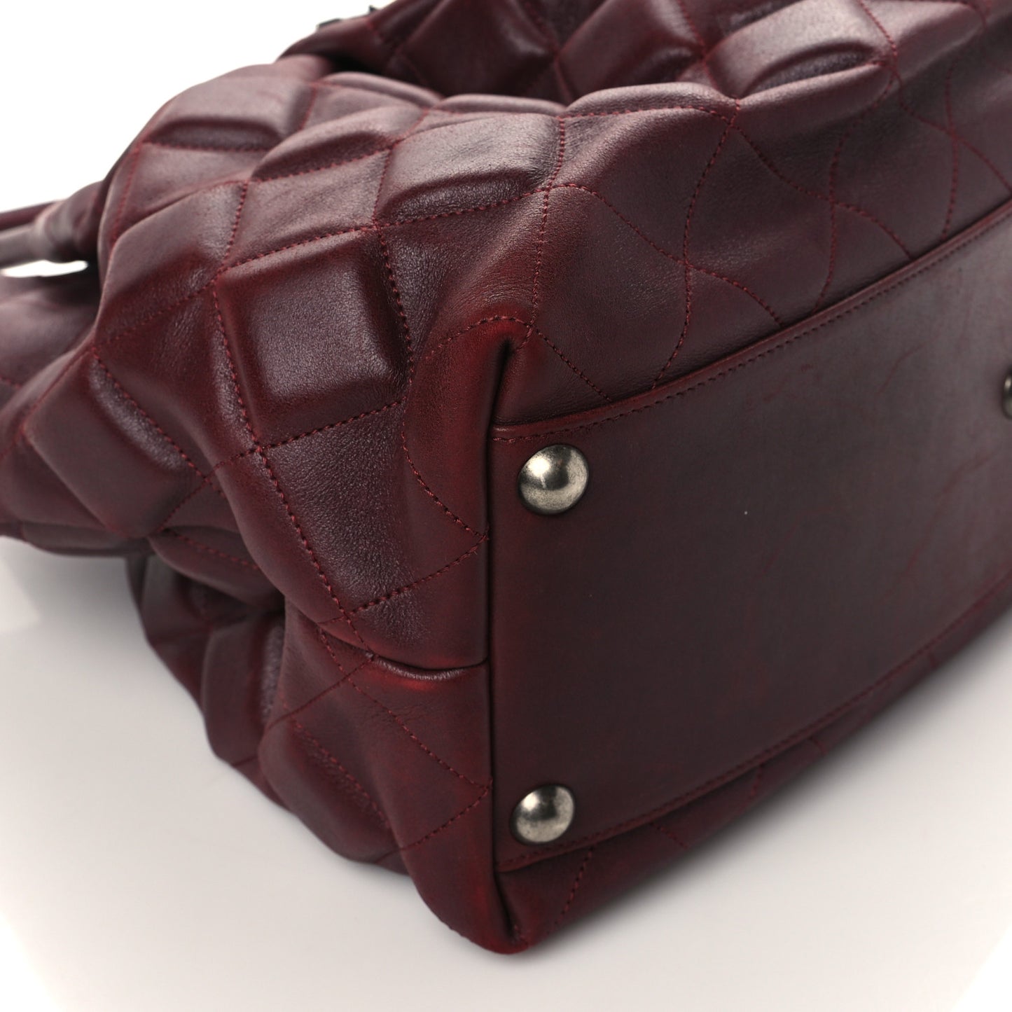 Calfskin Small Sloane Square Tote Burgundy