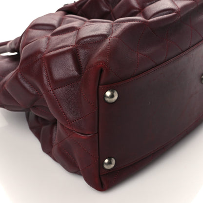 Chanel Calfskin Small Sloane Square Tote Burgundy 9 of 11