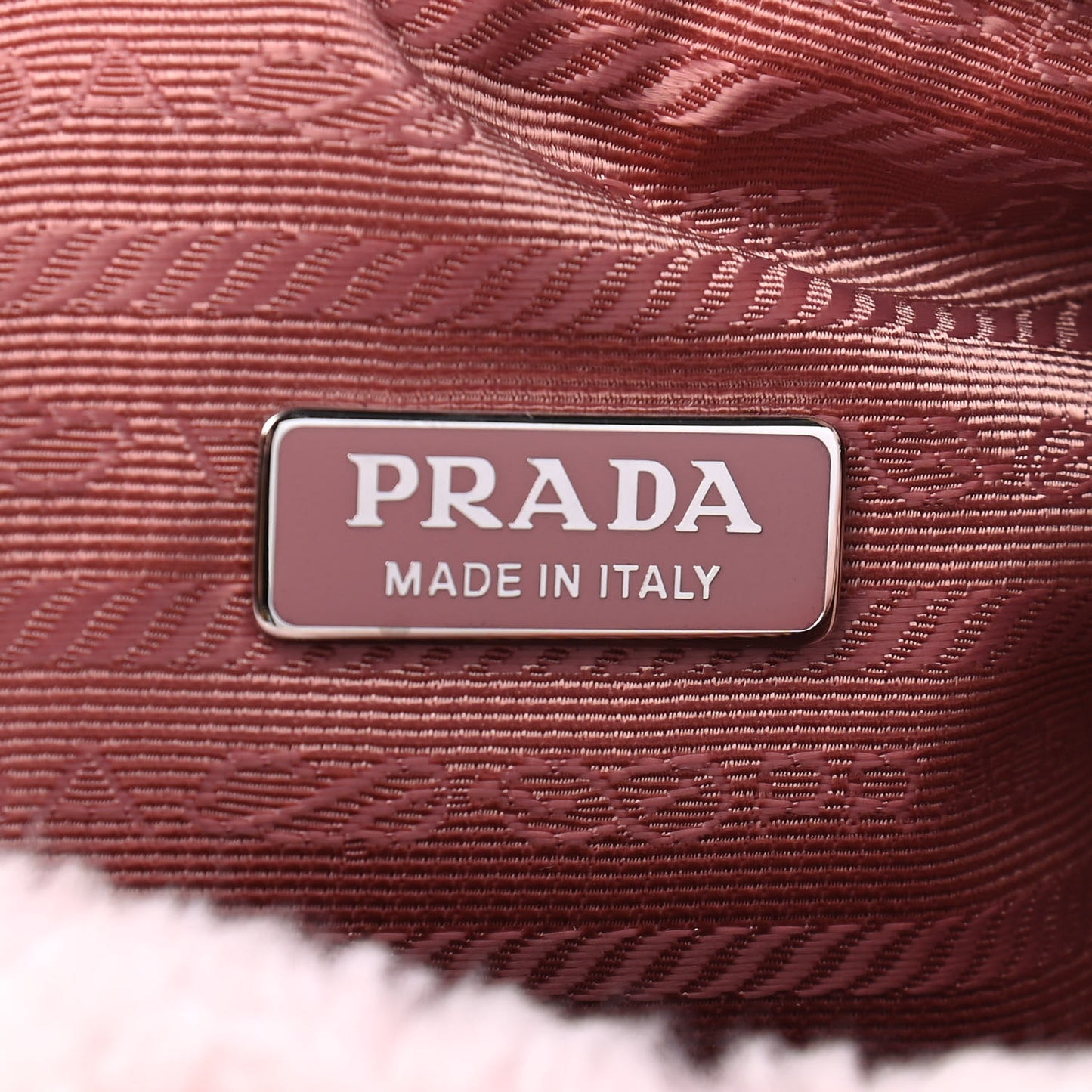 Shearling Mini Re-Edition 2000 Bag Orchidea