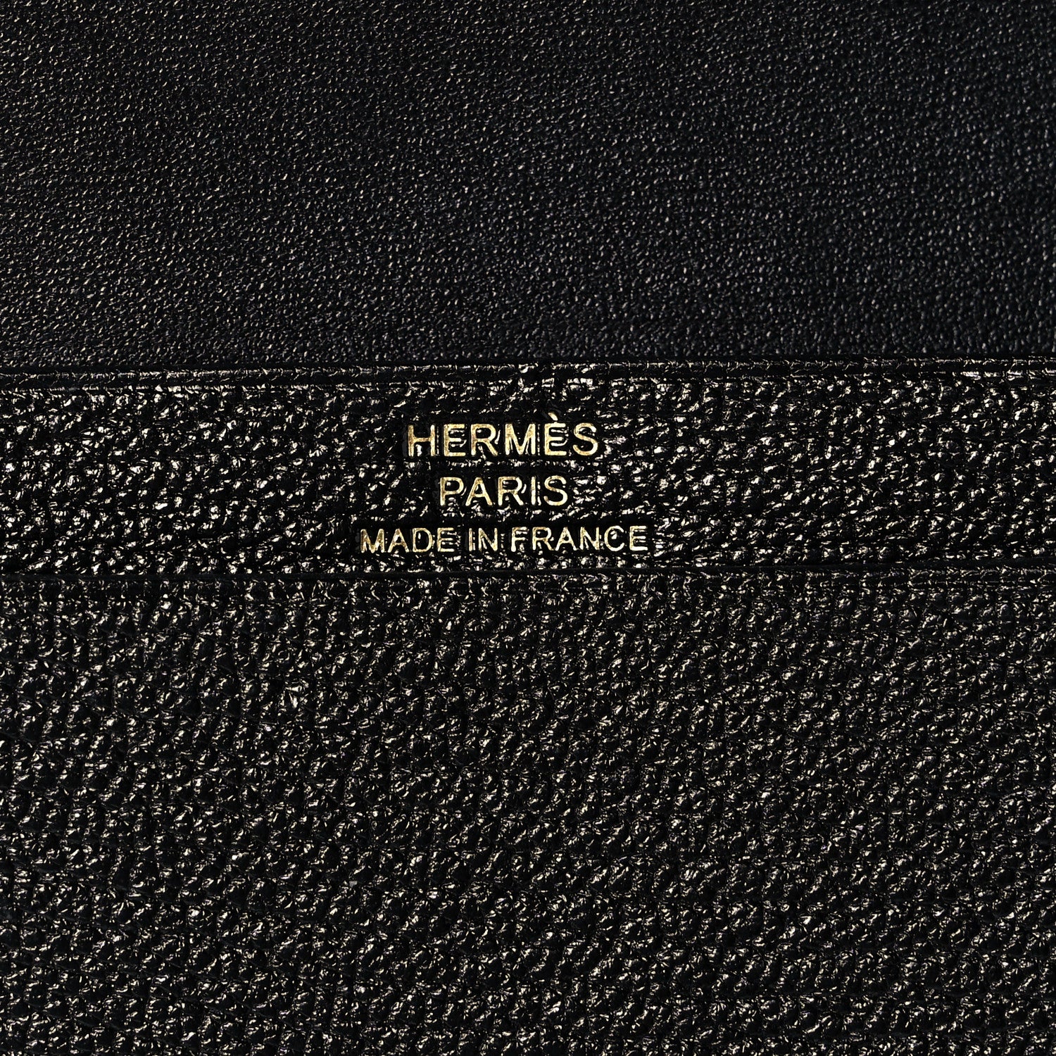 Hermes Chevre Mysore Bearn Card Holder Wallet Black 6 of 9