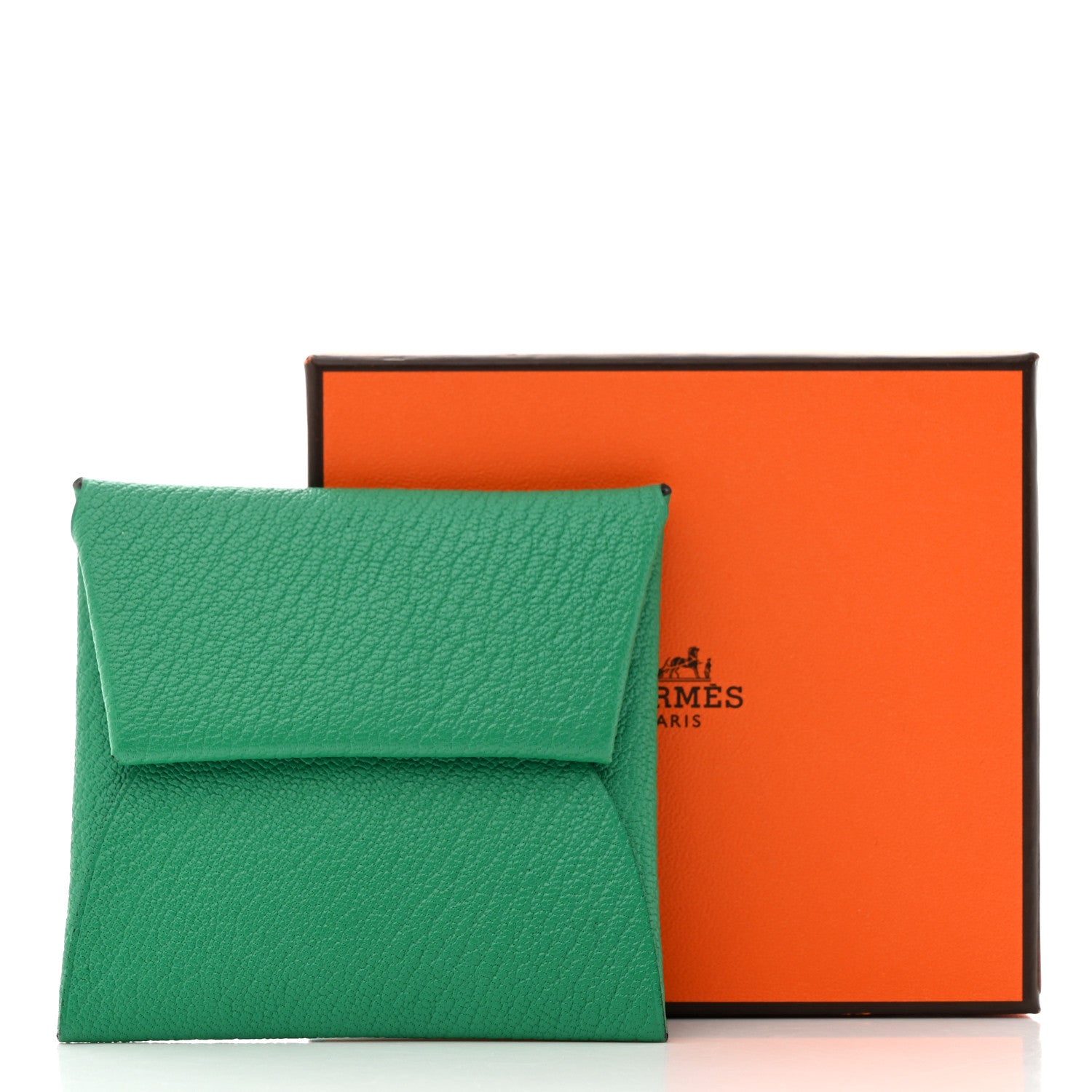 Hermes Chevre Mysore Bastia Verso Coin Purse Menthe Bleu Brume 8 of 8