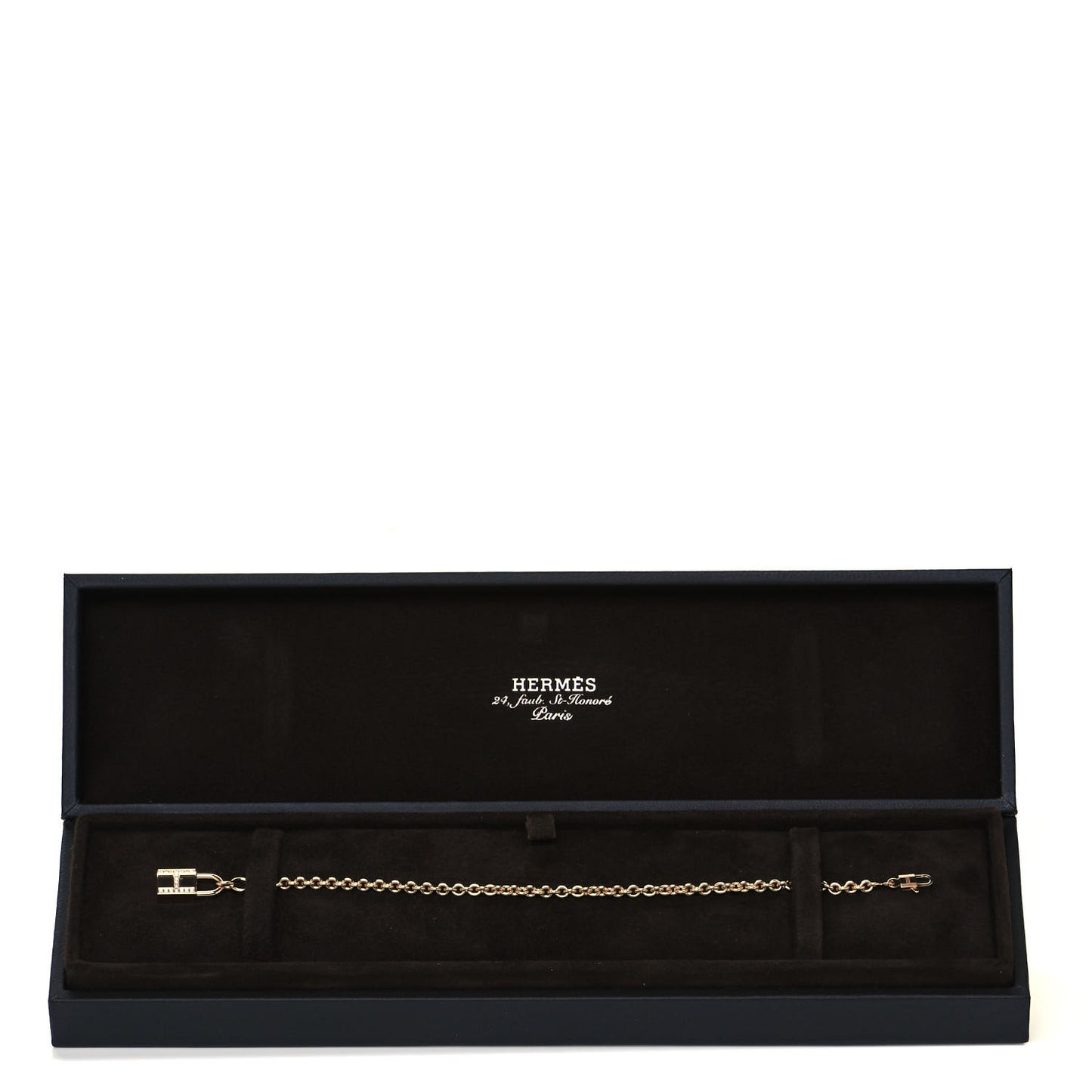 18K Rose Gold Diamond Amulettes Cadenas Bracelet ST