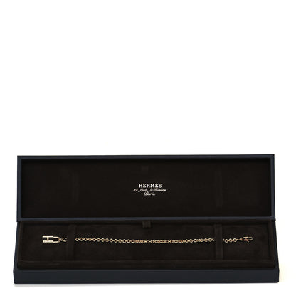 Hermes 18K Rose Gold Diamond Amulettes Cadenas Bracelet ST 6 of 6