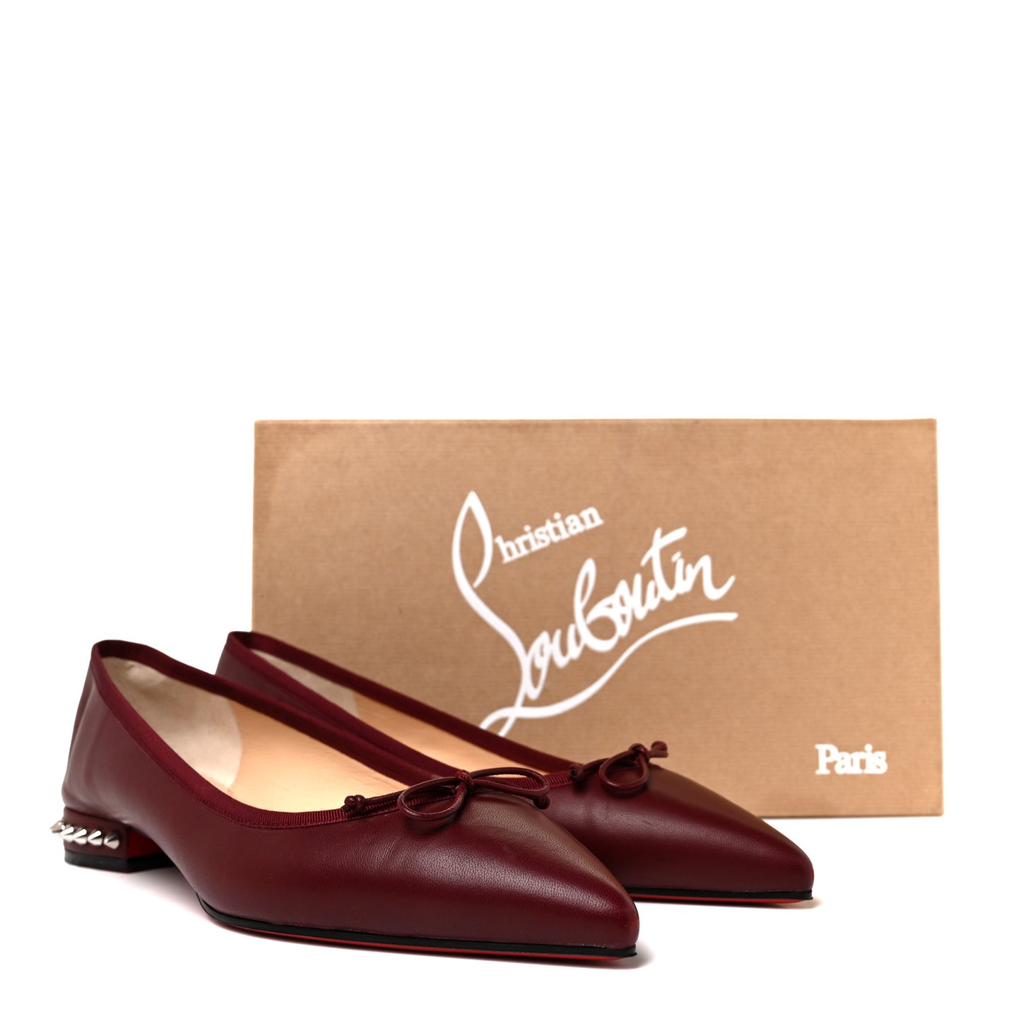 Nappa Spiked Hall Flats 39 Red