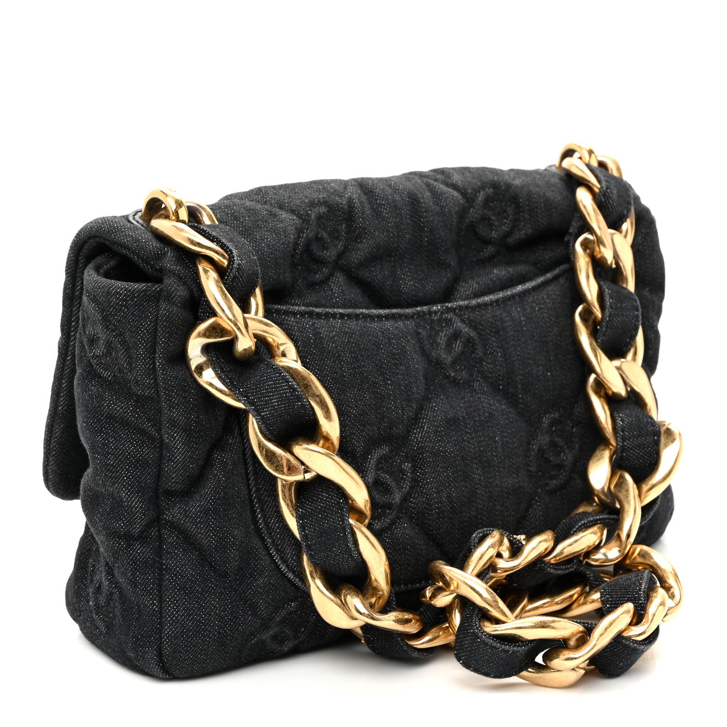 Chanel Denim Quilted Medium CC Funky Town Flap Dark Blue 3 of 10