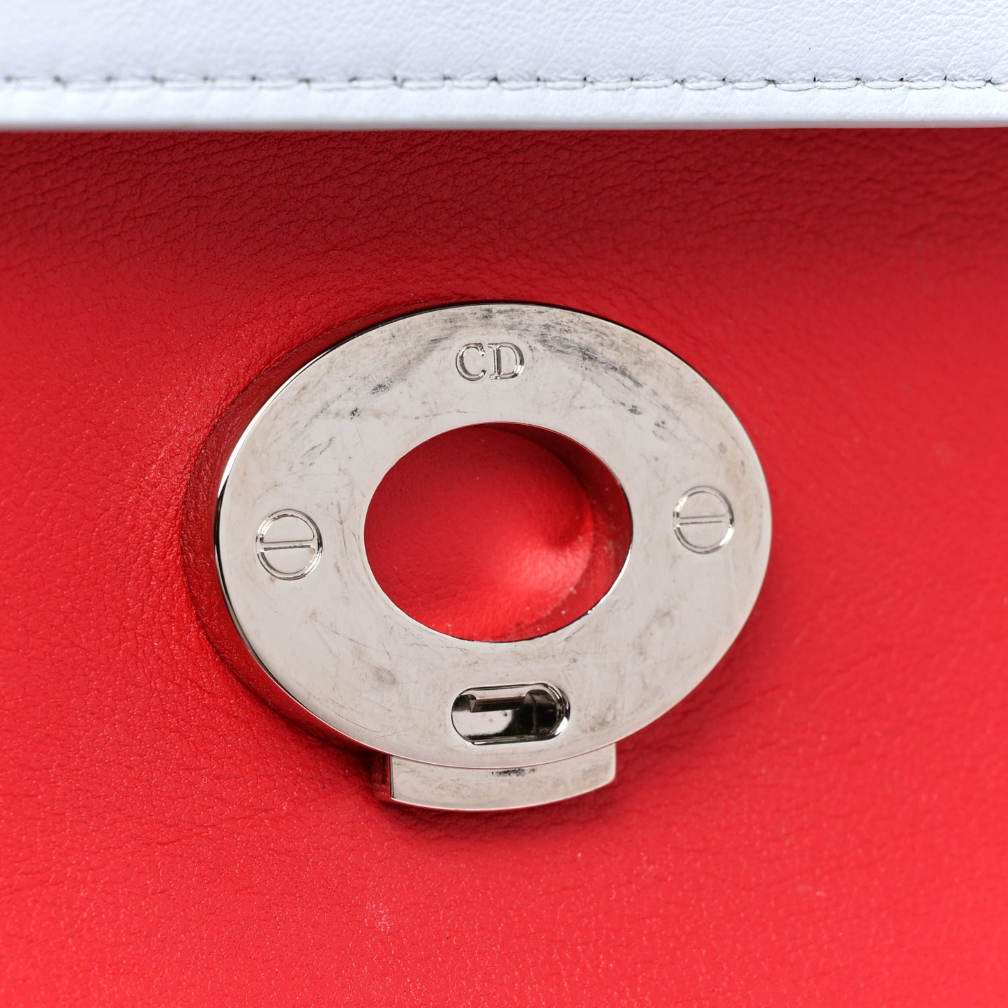 Smooth Calfskin Small Be Dior Flap Red
