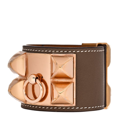 Hermes Swift Collier de Chien CDC Bracelet T1 Etoupe 1 of 7
