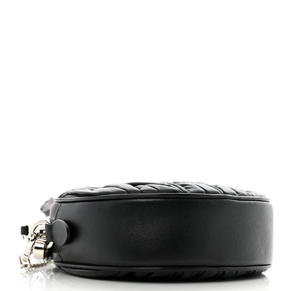 Miu Miu Nappa Matelasse Crystal Round Crossbody Bag Black 4 of 13