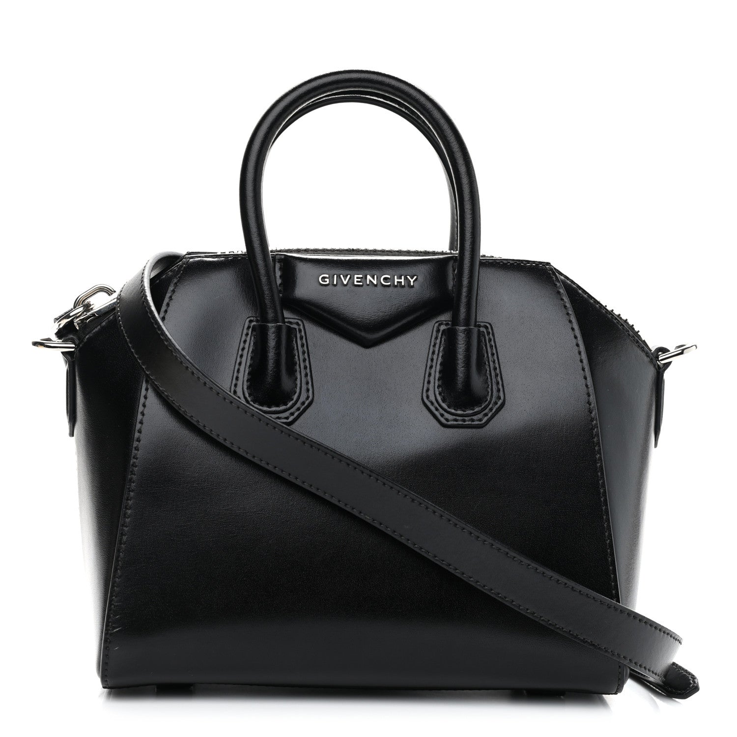 Givenchy Shiny Lord Calfskin Mini Antigona Black 1 of 12