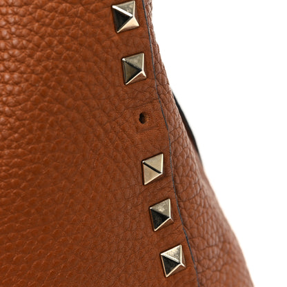 Valentino Garavani Pebbled Calfskin Large Rockstud Flip-Lock Messenger Bag Light Cuir 12 of 12