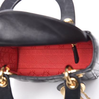Christian Dior Lambskin Cannage Mini Lady Dior Black 5 of 11