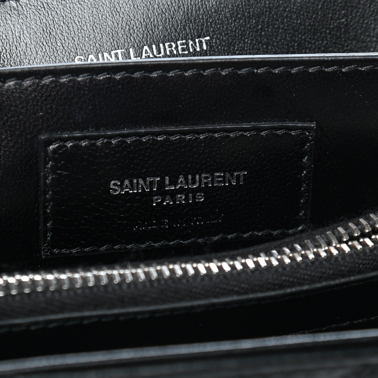 Saint Laurent Calfskin Y Quilted Monogram Small Loulou Chain Satchel Black 9 of 10