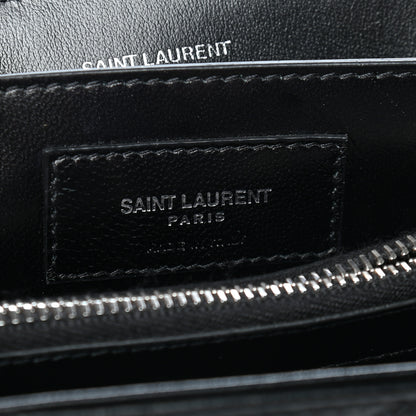 Saint Laurent Calfskin Y Quilted Monogram Small Loulou Chain Satchel Black 9 of 10