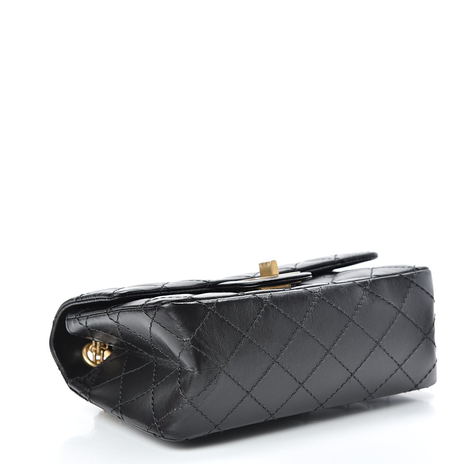 Chanel Aged Calfskin Quilted 2.55 Reissue Mini Flap Black 3 of 14