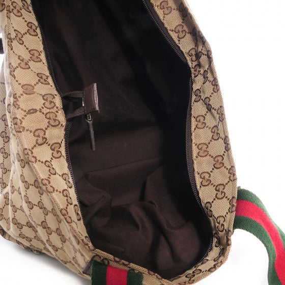 Gucci GG Monogram Large Web Handle Bucket Tote 5 of 7