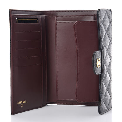 Chanel Caviar Quilted Long Flap Wallet Black 5 of 9