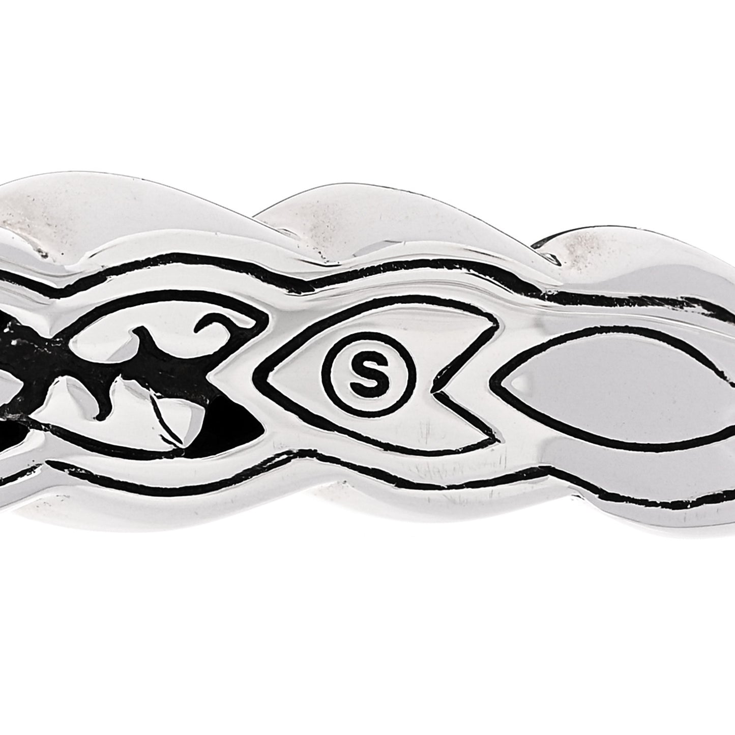 Sterling Silver Slim Legends Naga Dragon Scale Flex Cuff Bracelet