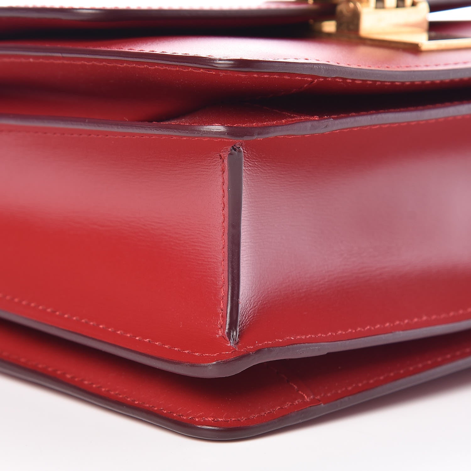 Celine Box Calfskin Small Classic Box Flap Bag Red 5 of 9