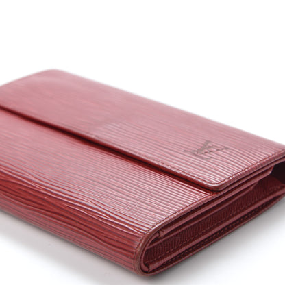 Louis Vuitton Epi Porte Tresor Etui Papiers Wallet Castillan Red 6 of 8