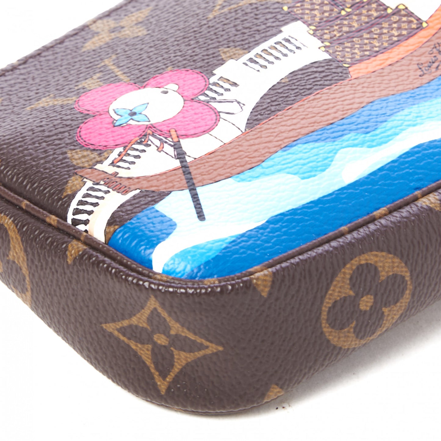 Monogram 2019 Christmas Animation Mini Venice Pochette Accessories Blue